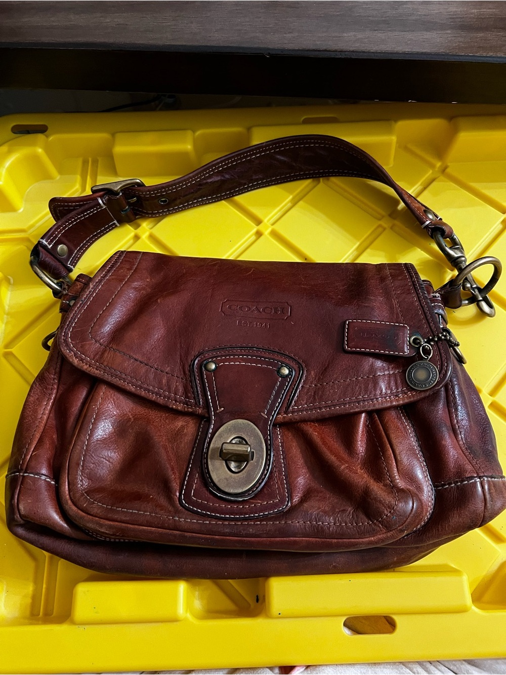 Vintage Y2K Coach Legacy All Flap Shoulder Bag (Style #10329)